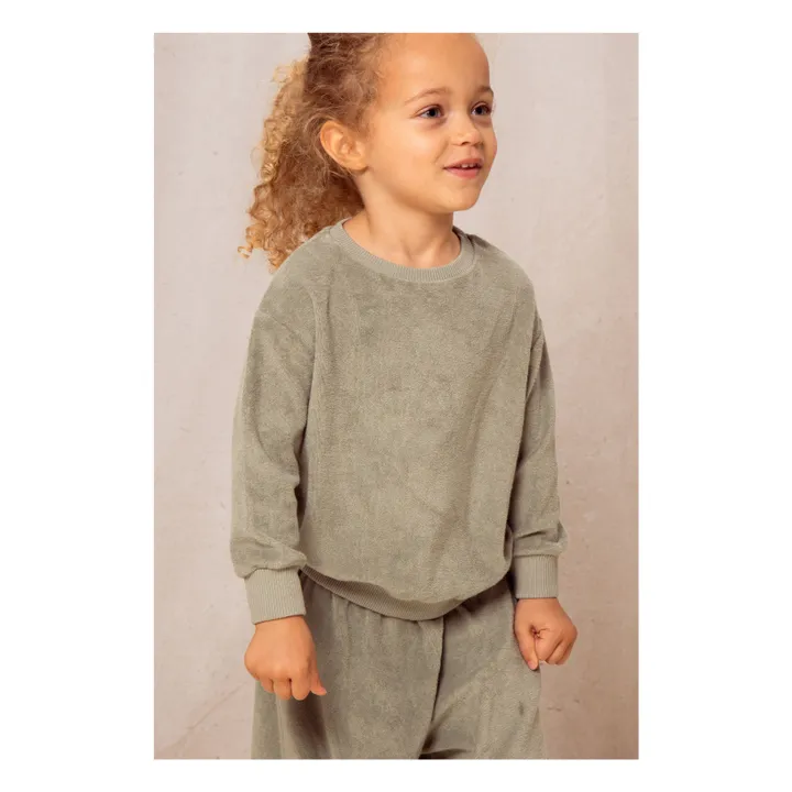 Bio-Frottee-Sweatshirt | Grün-grau- Produktbild Nr. 1