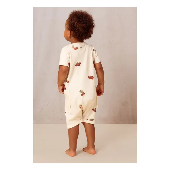 Playsuit Pomodoro in cotone organico | Ecru