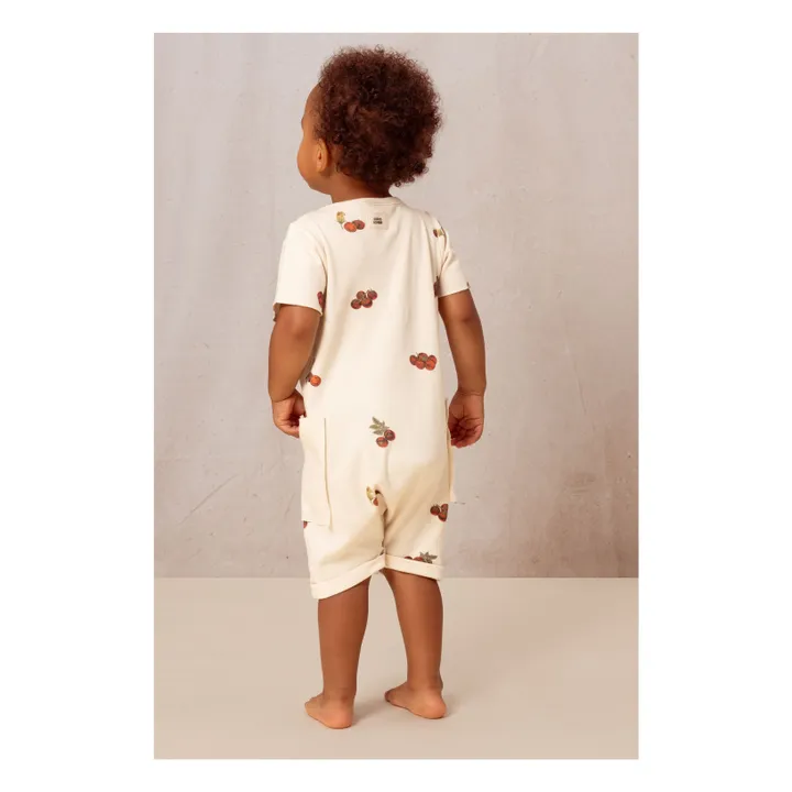 Combishort Tomates Coton Bio | Ecru- Image produit n°5