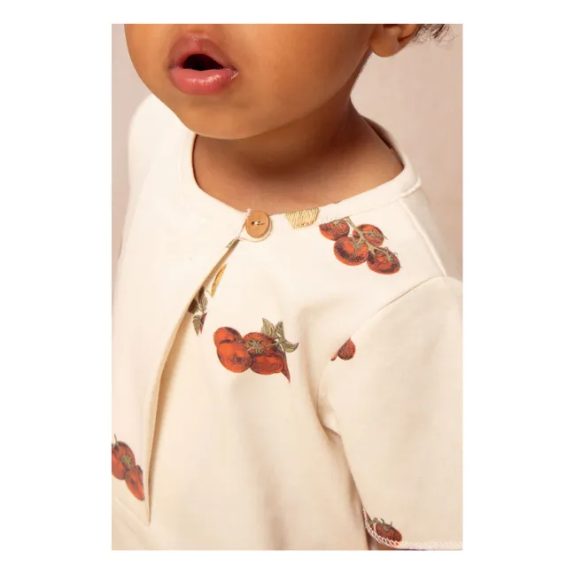 Playsuit Pomodoro in cotone organico | Ecru