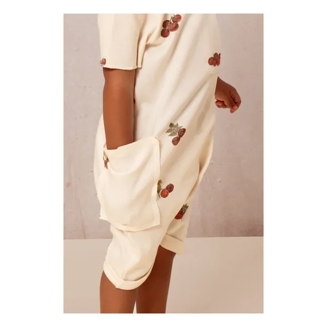 Playsuit Pomodoro in cotone organico | Ecru