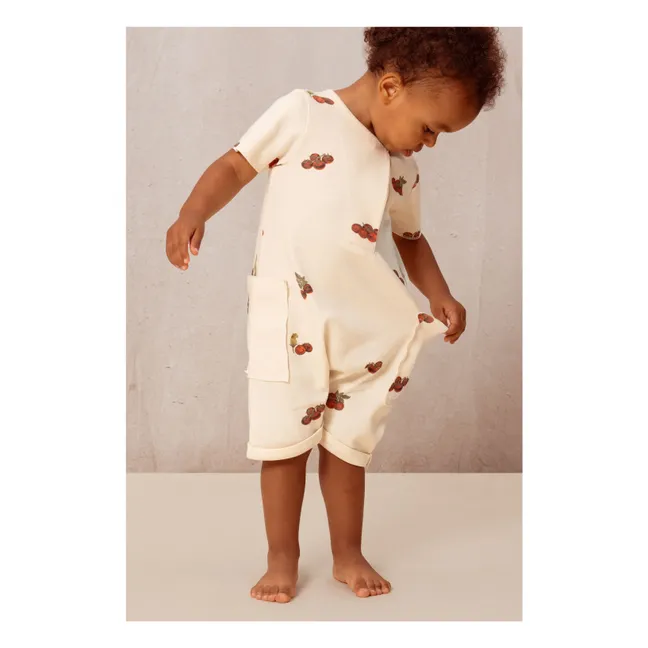 Playsuit Pomodoro in cotone organico | Ecru
