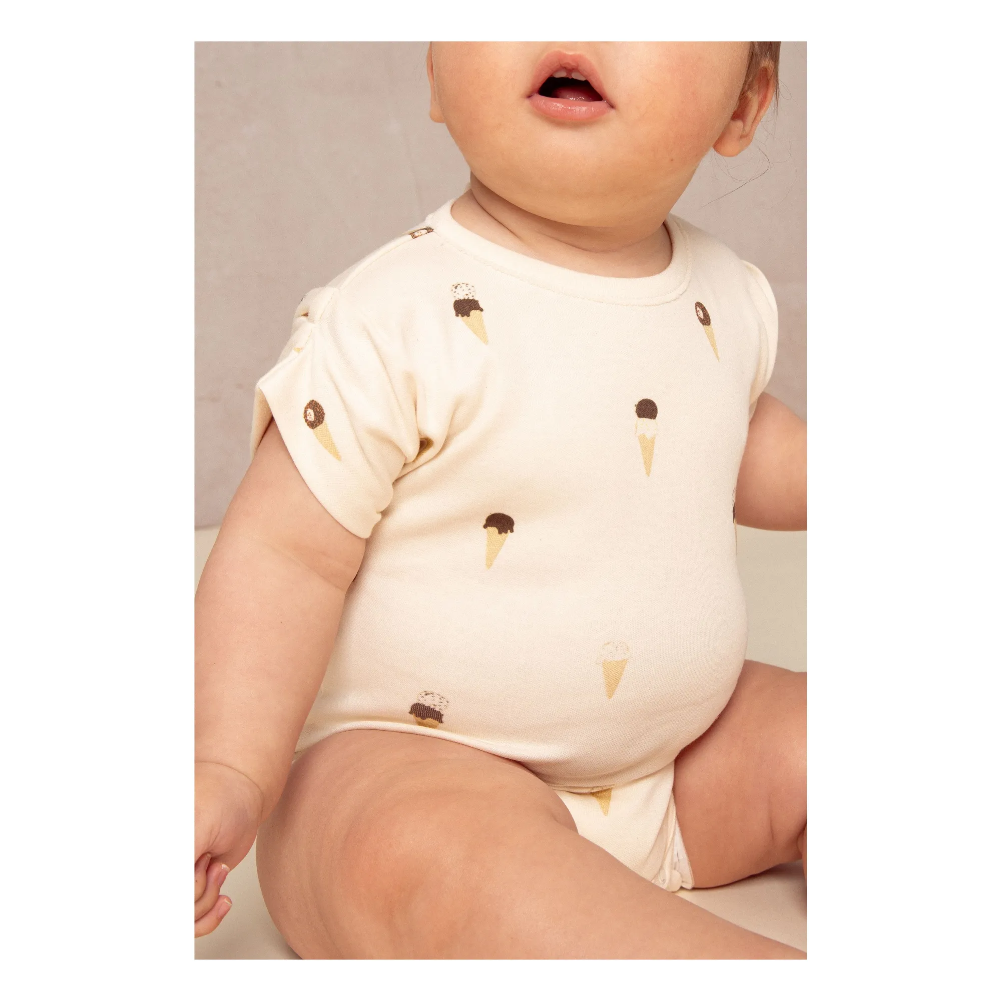 Body Tomates Coton Bio | Ecru- Image produit n°5