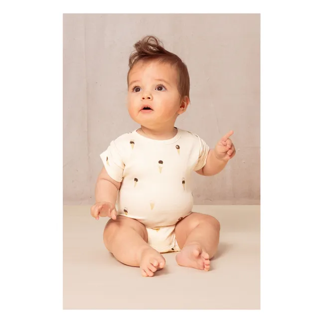 Body in cotone organico Tomato | Ecru