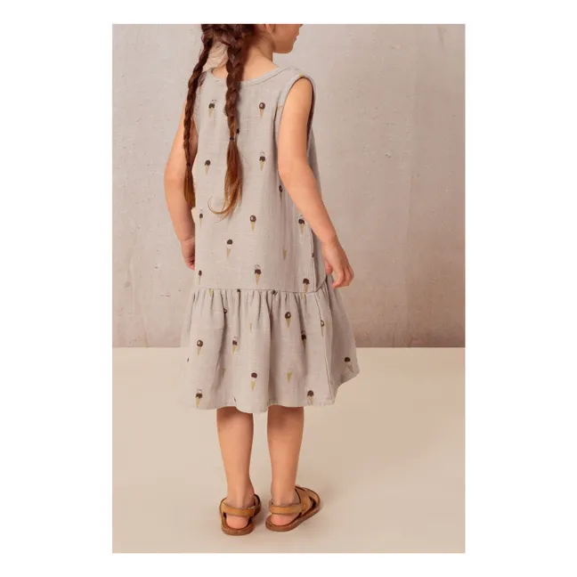 Vestido Ice de gasa de algodón | Gris