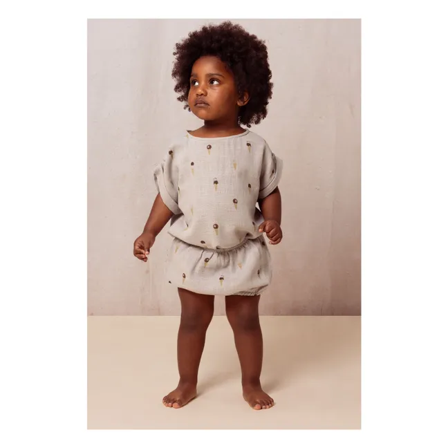 Bloomer Glaces Gaze de Coton | Gris