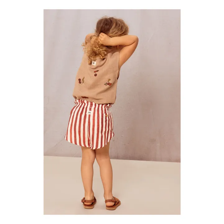 Top Tomates Gaze de Coton | Vieux Rose- Image produit n°4