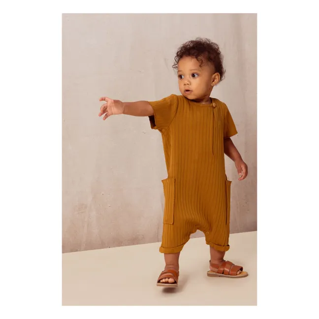 Playsuit in cotone biologico | Marrone