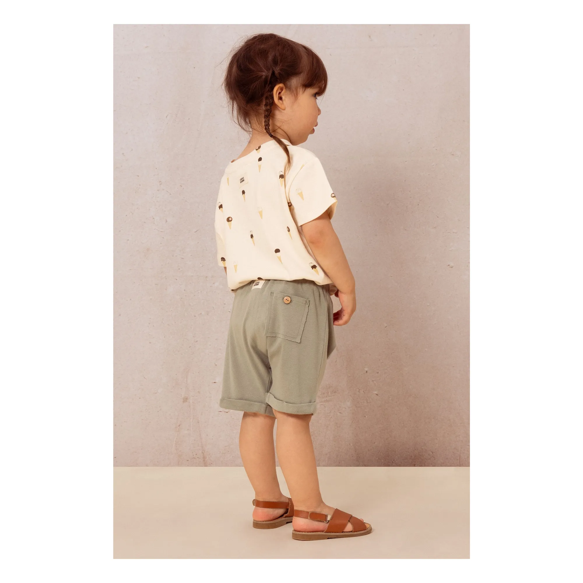 Short Coton Bio | Vert de gris- Image produit n°3
