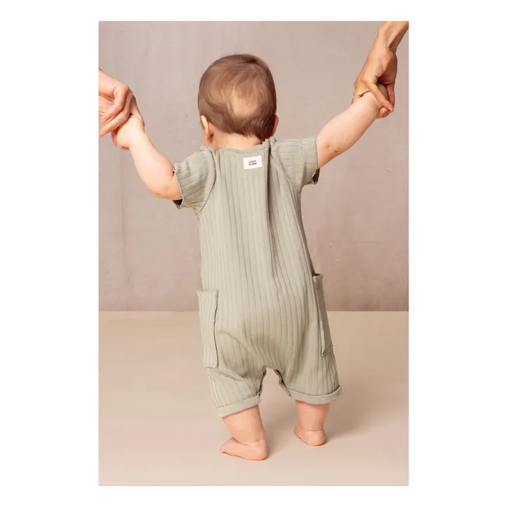 Combishort Coton Bio | Vert de gris- Image produit n°4