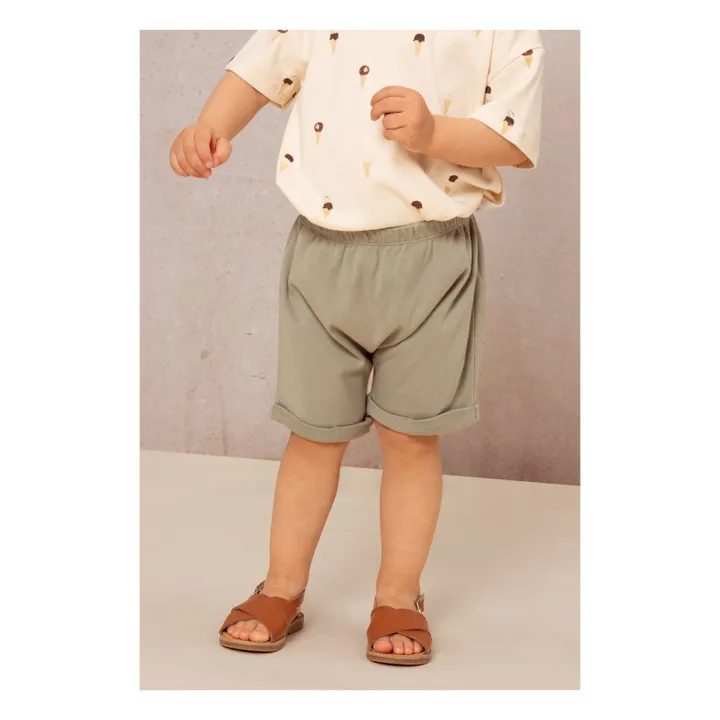 Shorts aus Bio-Baumwolle | Grün-grau- Produktbild Nr. 2