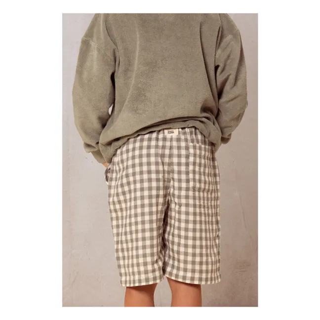 Bermuda in cotone e percalle | Grigio Verde
