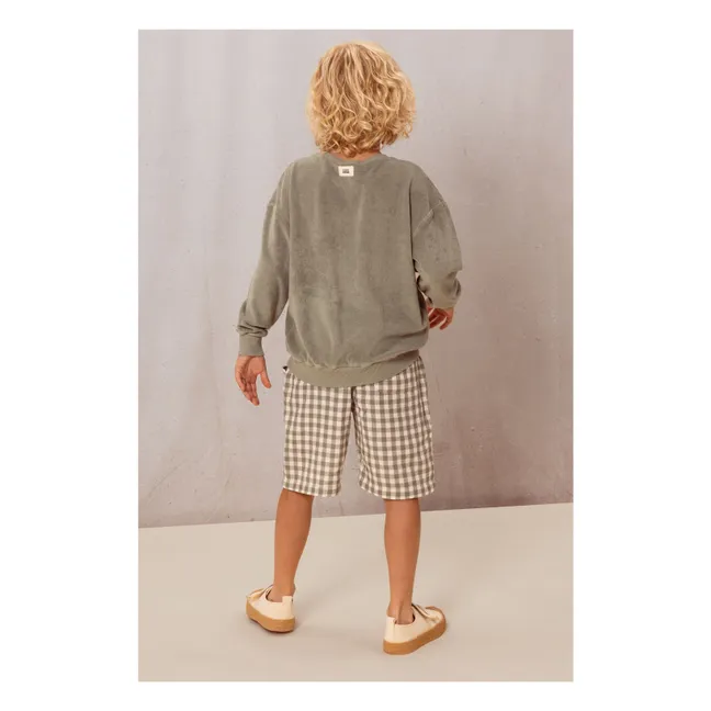Bermuda in cotone e percalle | Grigio Verde