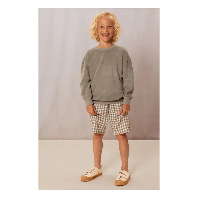 Bermuda in cotone e percalle | Grigio Verde