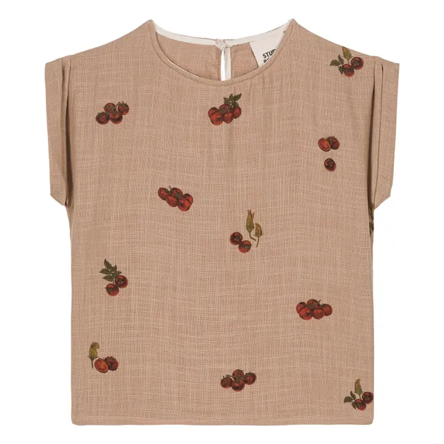Blouse Tomates Gaze de Coton | Vieux Rose
