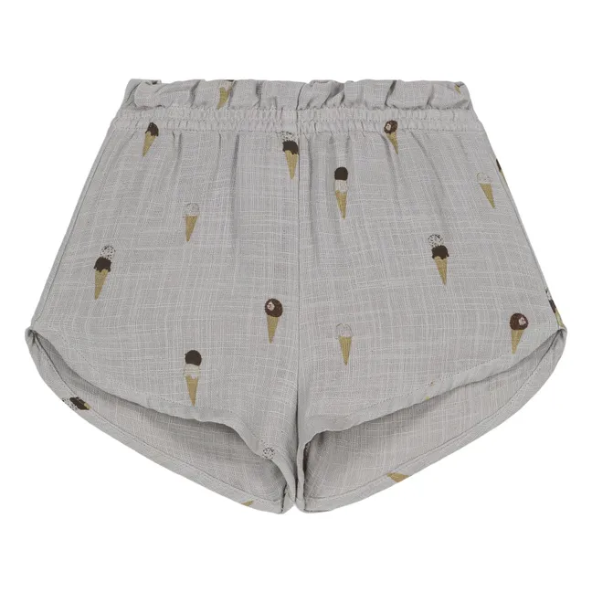 Pantalones cortos de gasa de algodón Ice | Gris