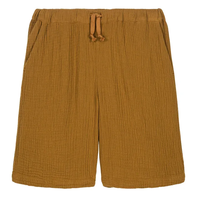Bermuda Gaze de Coton | Marron