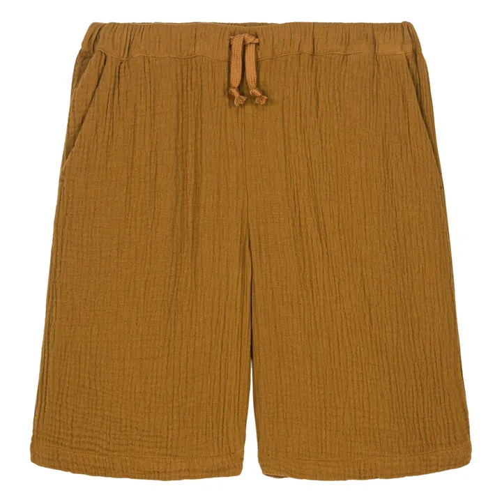 Bermuda Gaze de Coton | Marron- Image produit n°0