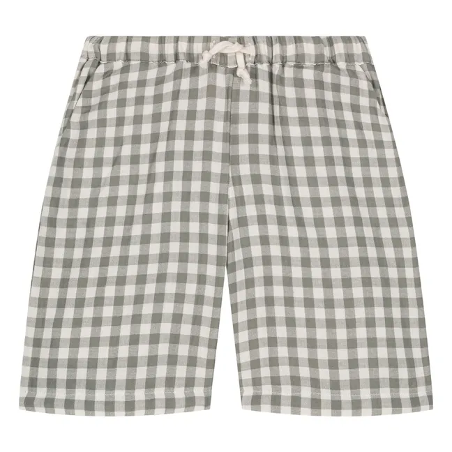 Bermuda in cotone e percalle | Grigio Verde