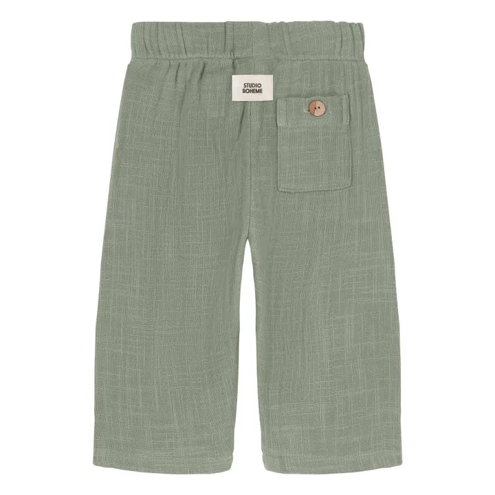 Pantalon Gaze de Coton | Vert de gris- Image produit n°3