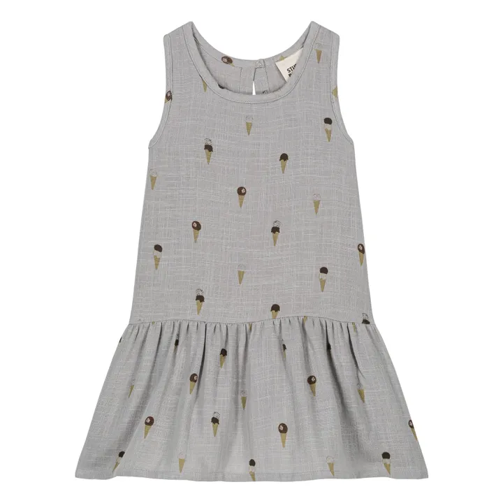 Robe Glaces Gaze de Coton | Gris- Image produit n°0
