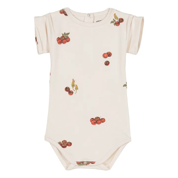Body Tomates Coton Bio | Ecru- Image produit n°0