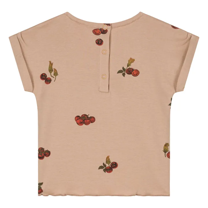 Organic cotton tomato T-shirt | Dusty Pink- Product image n°3