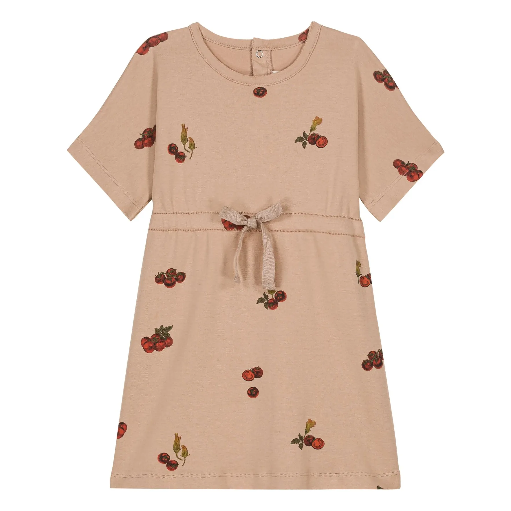 Studio Bohème Girls Dusty Pink Organic Cotton Tomato Dress