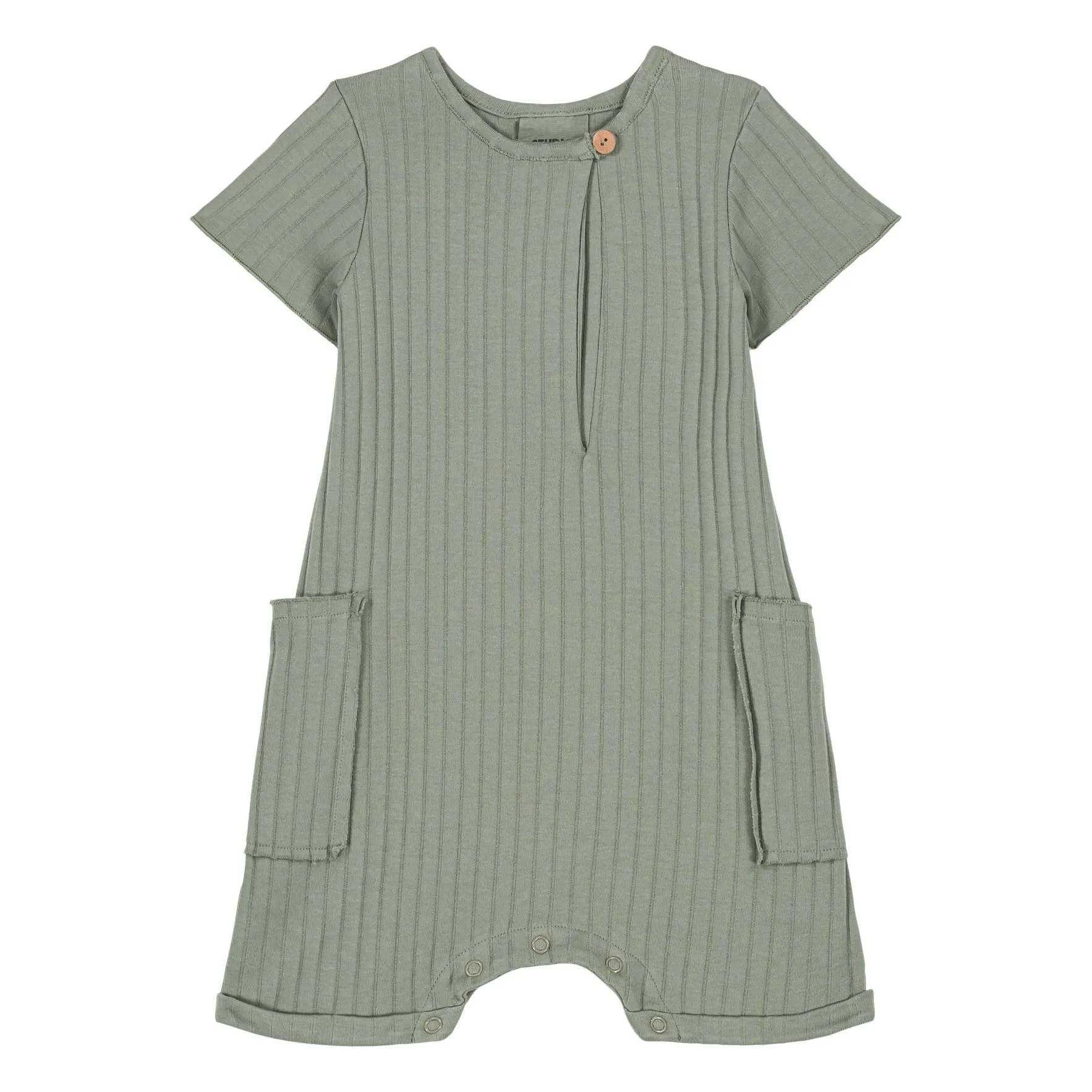 Combishort Coton Bio | Vert de gris- Image produit n°0