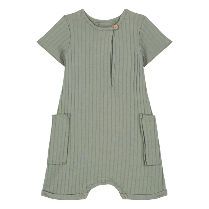 Combishort Coton Bio | Vert de gris- Image produit n°0