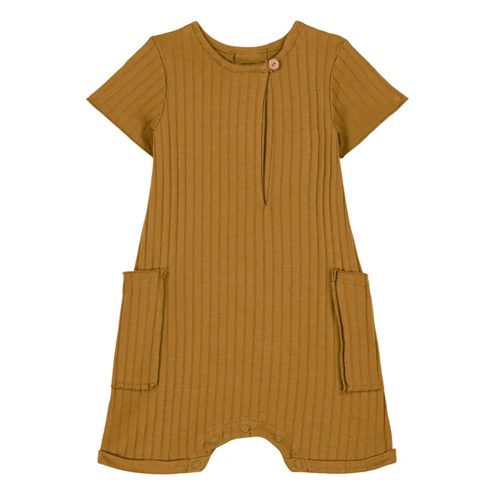 Combishort Coton Bio | Marron- Image produit n°0