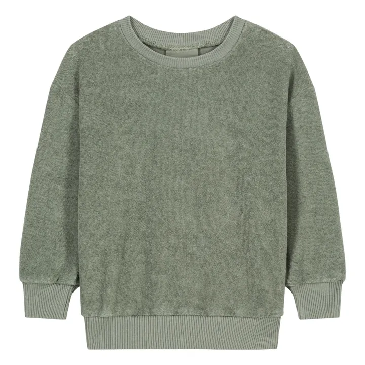 Bio-Frottee-Sweatshirt | Grün-grau- Produktbild Nr. 0