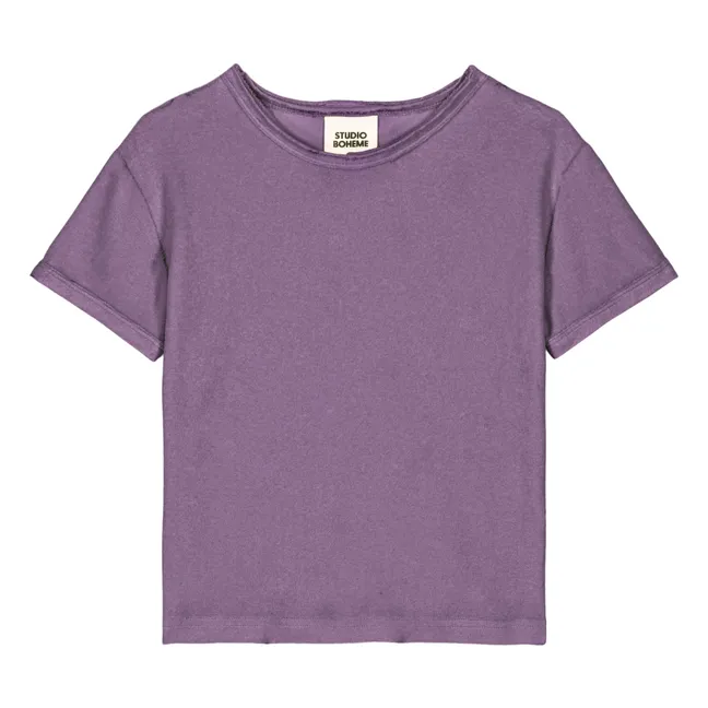 Bio-Frottee-T-Shirt | Violett