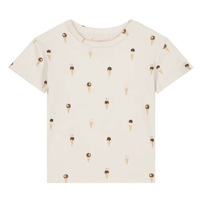 T-shirt Glaces Eponge Bio  | Ecru