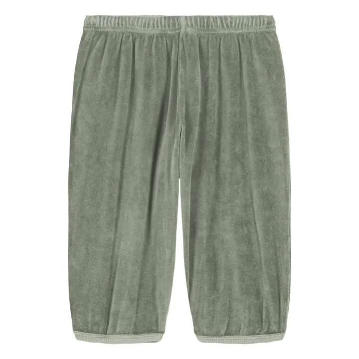 Pantalon Porgy Eponge Bio  | Vert de gris- Image produit n°0