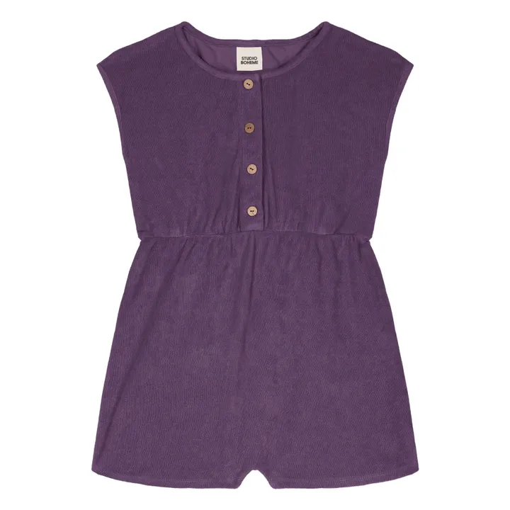 Pelele de rizo orgánico | Violeta- Imagen del producto n°0