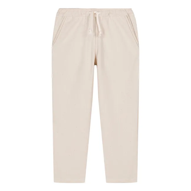 Pantaloni in cotone biologico | Ecru
