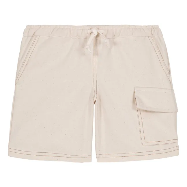 Bermuda Cargo Coton Bio | Ecru