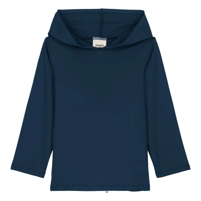 Maglietta con cappuccio anti-UV  | Blu marino