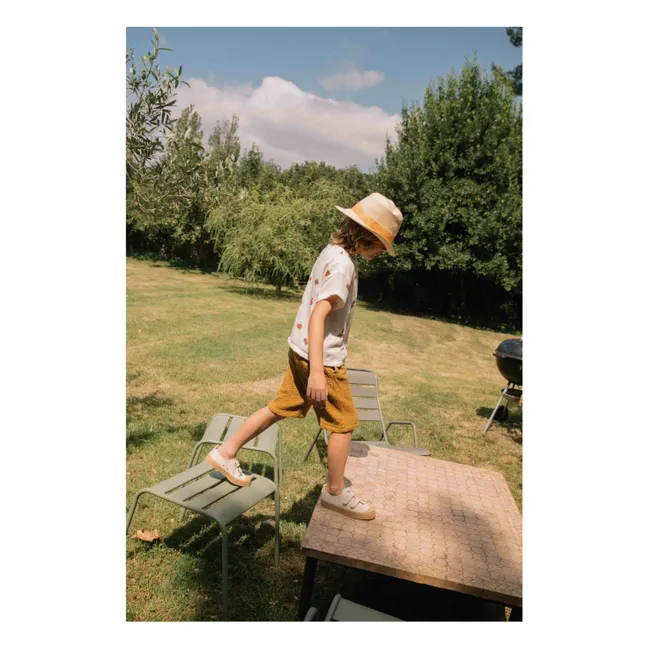 Cotton Gauze Bermuda Shorts | Brown