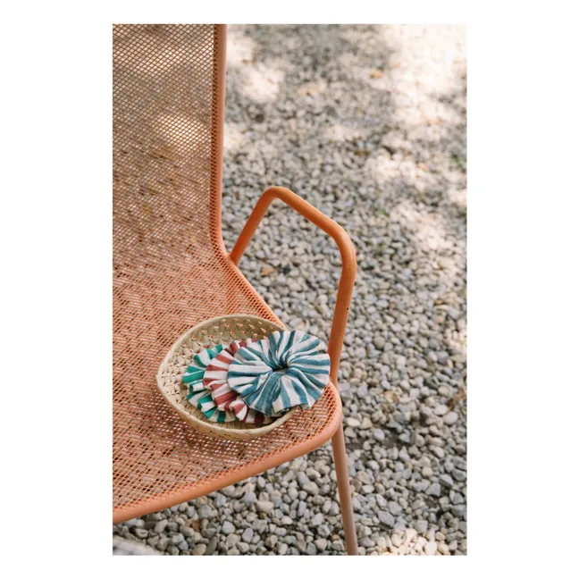 Garza di cotone a righe Chouchou | Verde