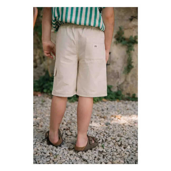 Bermuda Cargo Coton Bio | Ecru
