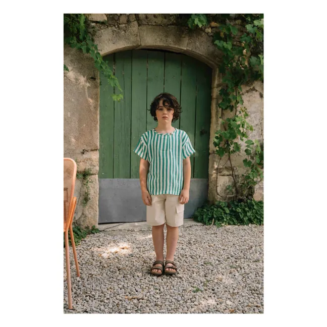 Bermuda Cargo Coton Bio | Ecru