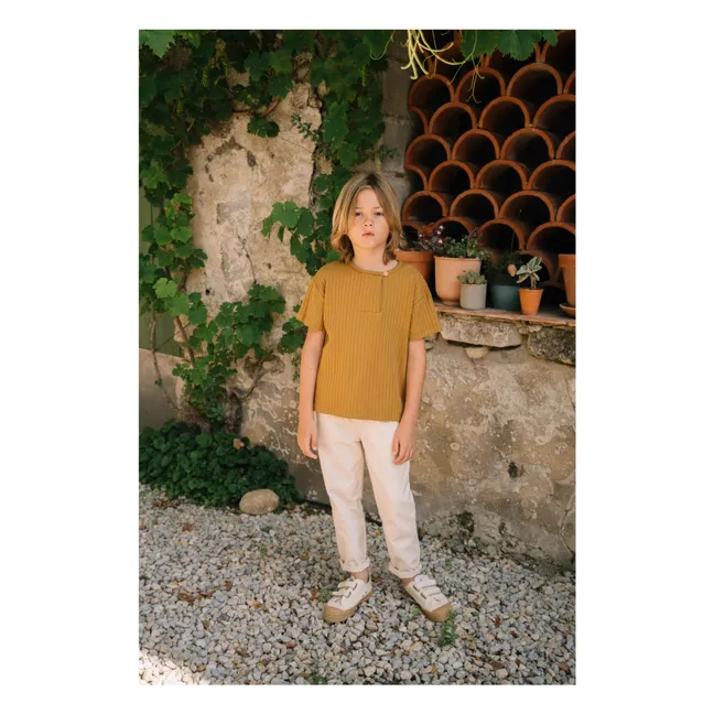 Pantaloni in cotone biologico | Ecru
