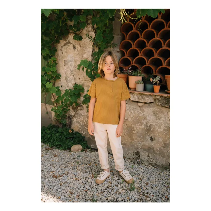 Pantalon Coton Bio | Ecru- Image produit n°1