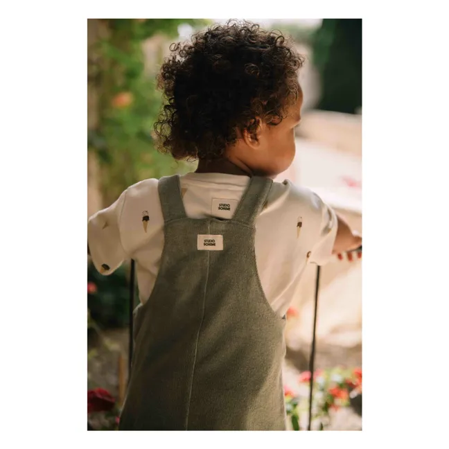 Latzhose Frottee Bio  | Khaki