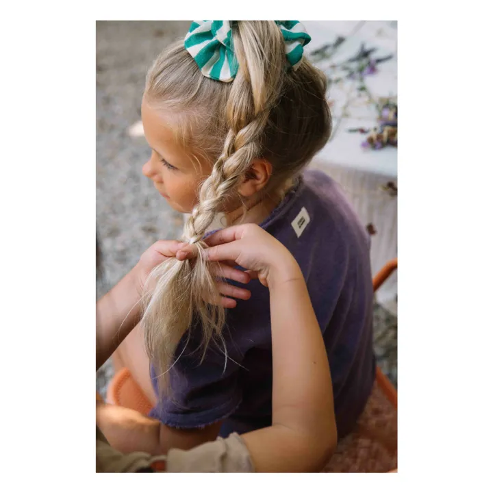 Organic terry T-shirt | Purple- Product image n°2