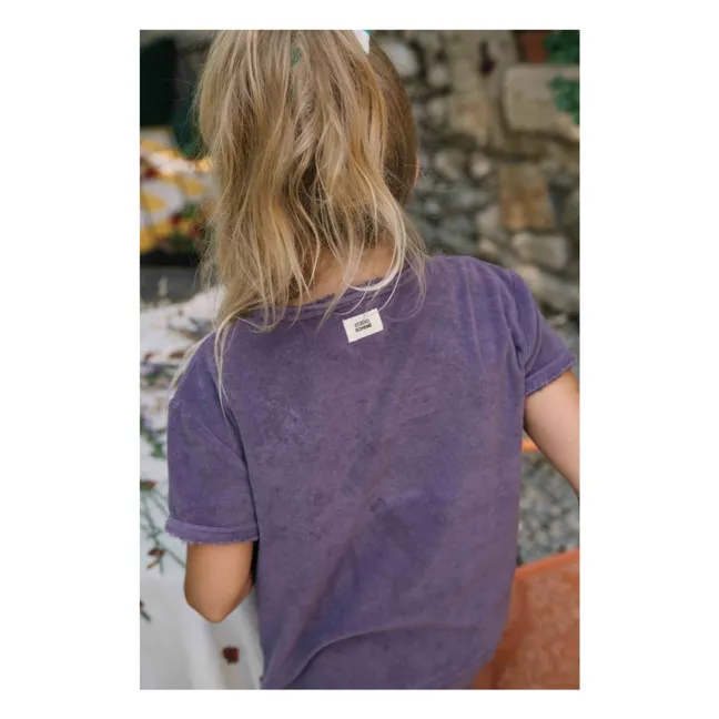 Bio-Frottee-T-Shirt | Violett