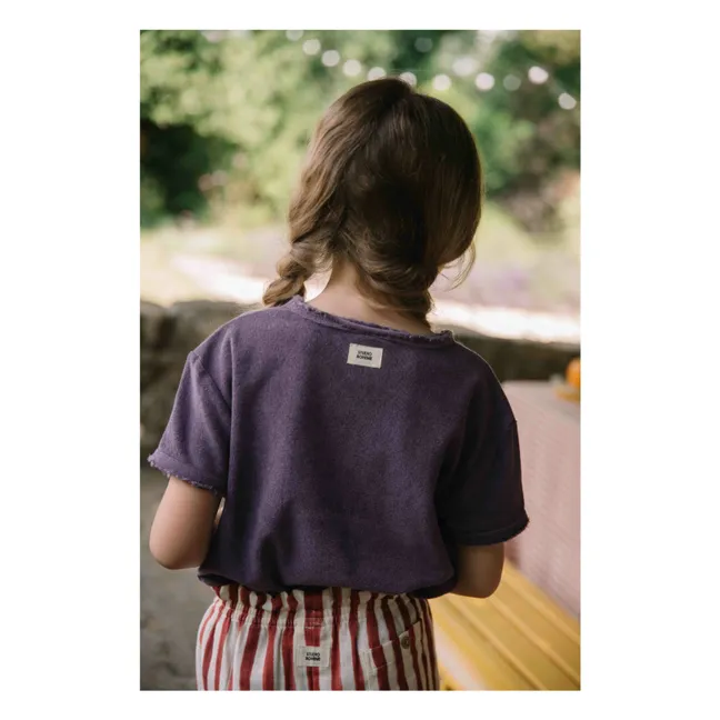 Bio-Frottee-T-Shirt | Violett