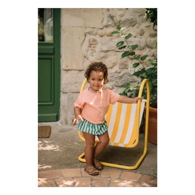 Bloomer Rayé Gaze de Coton | Vert